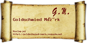 Goldschmied Márk névjegykártya